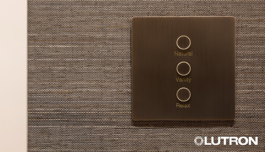 Architectural detail with concealed AV